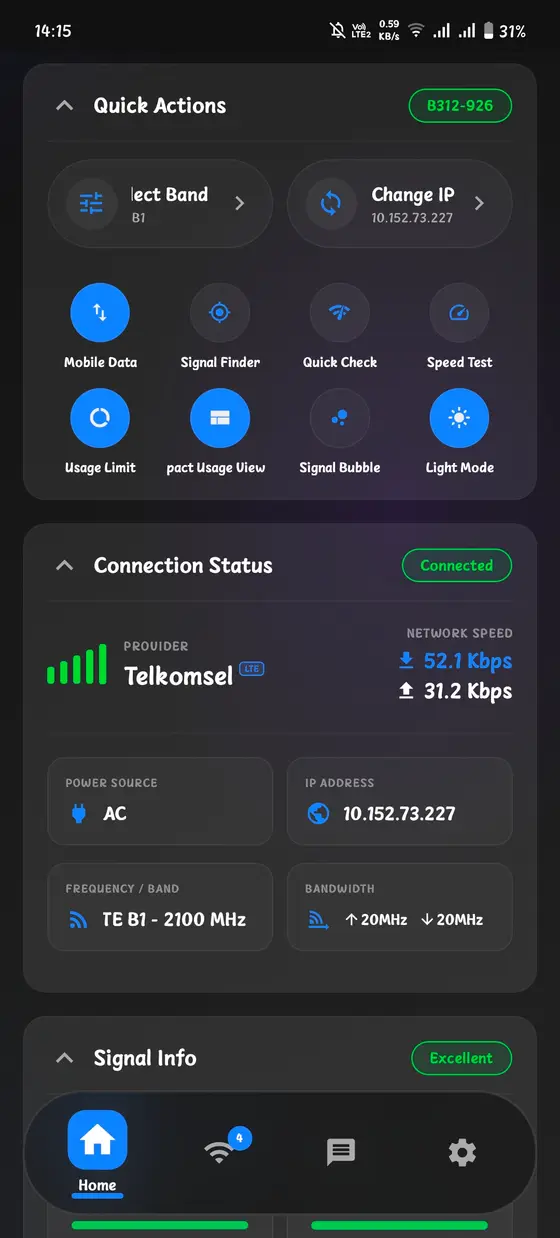 Dark theme — Realtime dashboard